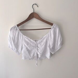 White Cottagecore Bustier Top